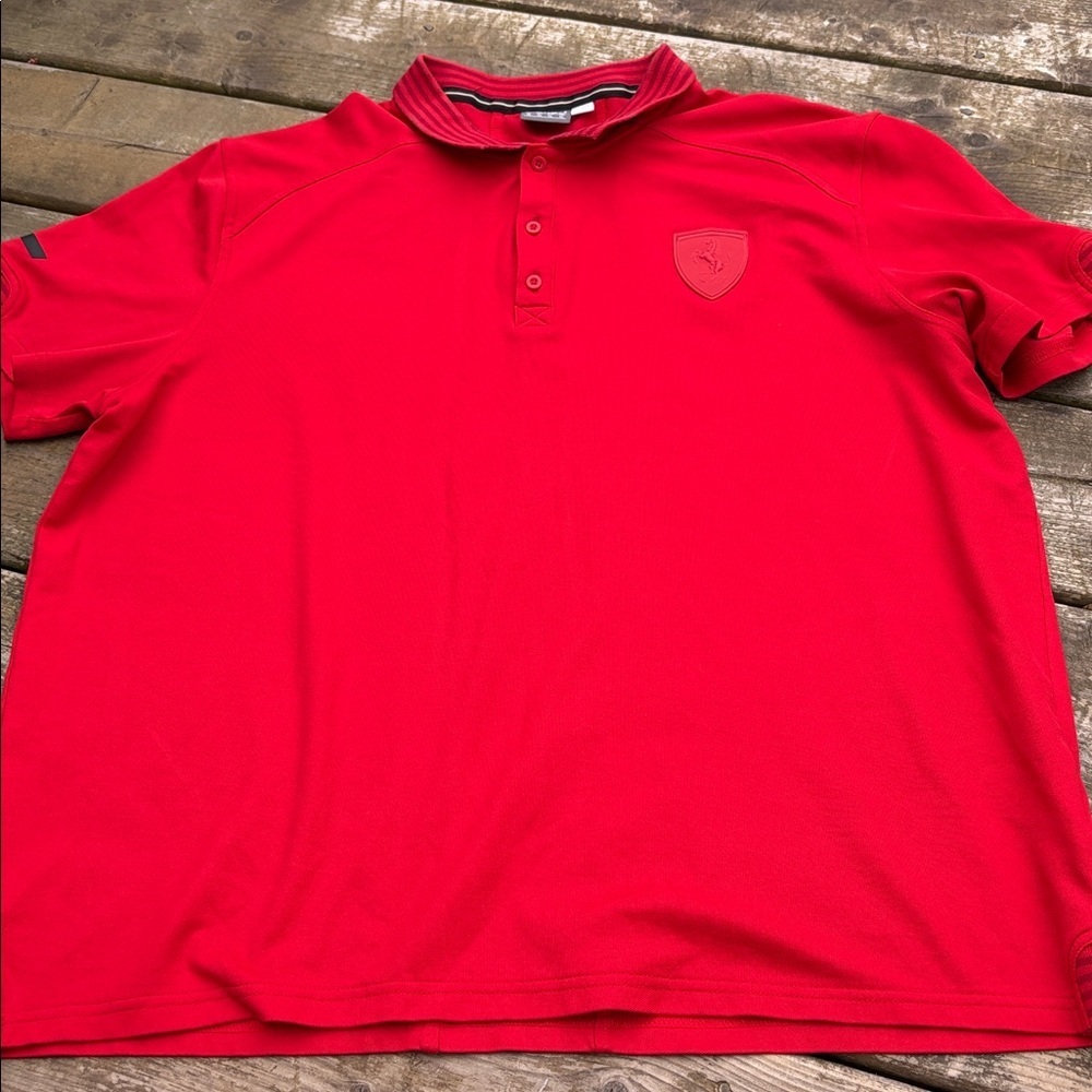 Puma F1 Ferrari Red Polo Shirt size XL